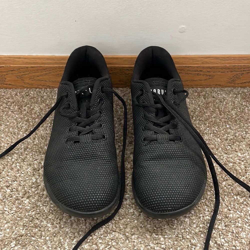 Nobull black trainers, womens 8